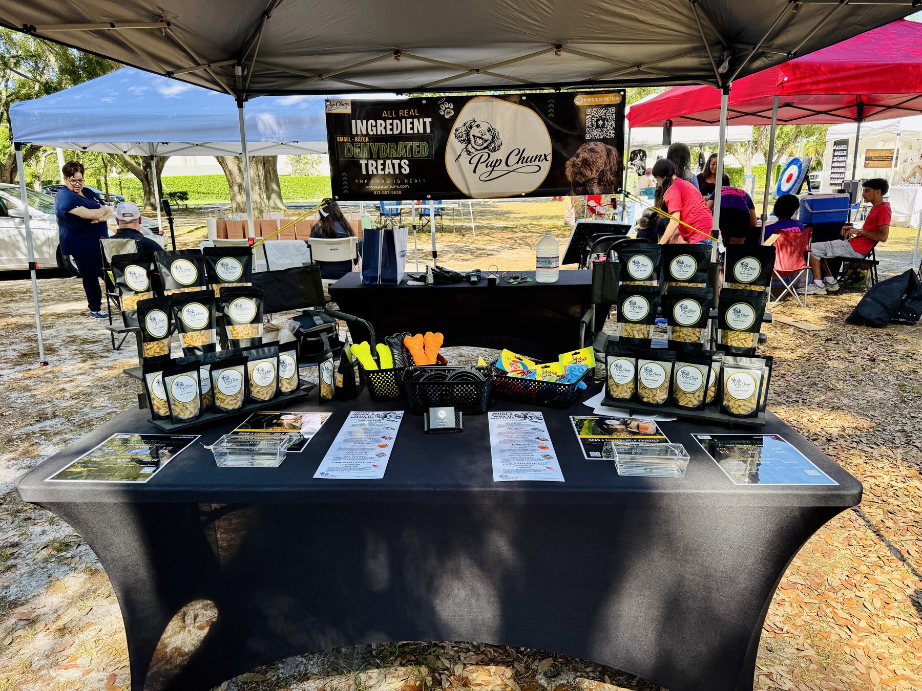 Pup Chunx booth at Carrollwood Village Blues & BBQ